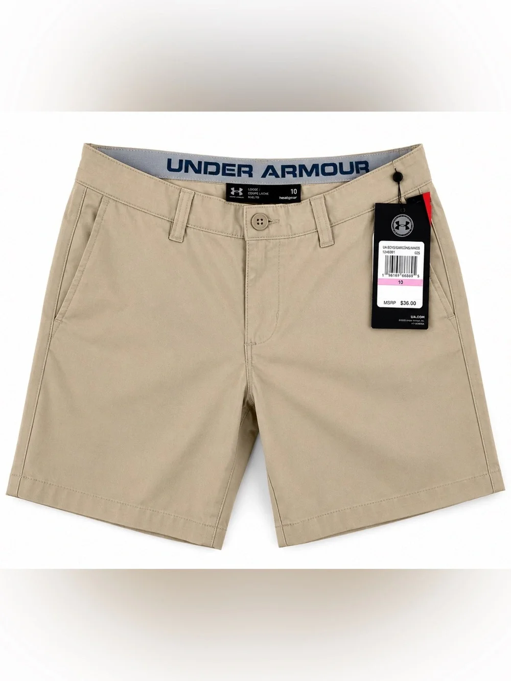 Under Armour Boys Khaki Shorts – Size 10 – NWT